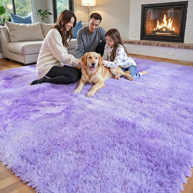 Area Rugs 10x14 for Living Room, Upgrade Fuzzy Plush Carpet for Bedroom Dorm - Image 3