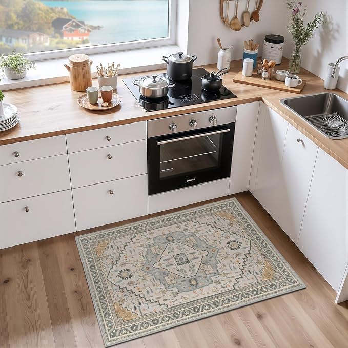 Macgace Washable Vintage Small Area Rug - Image 3