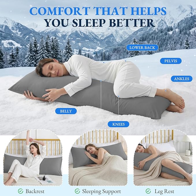 ELNIDO QUEEN Cooling Body Pillow Insert - Image 6