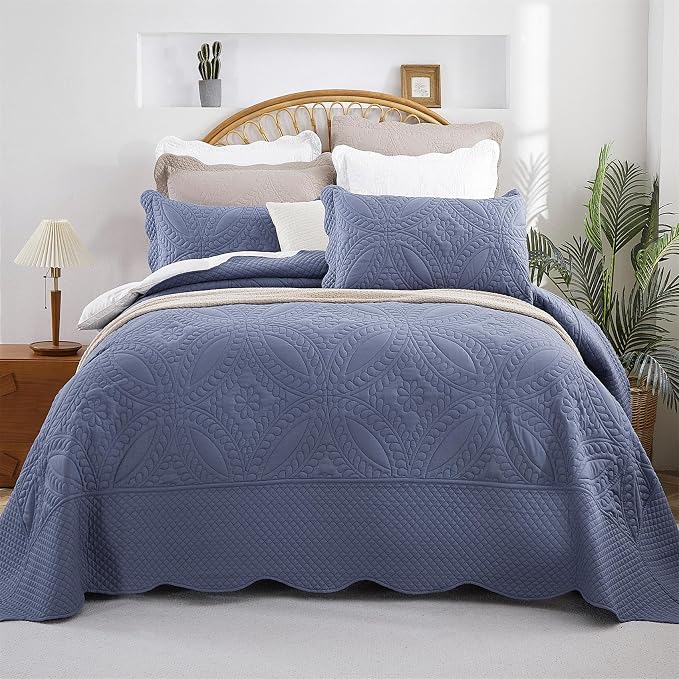 Cmfshape Oversize King Size Bedspread 128"x120", 3 Piece California King Quilt by cmfshape-quiltset