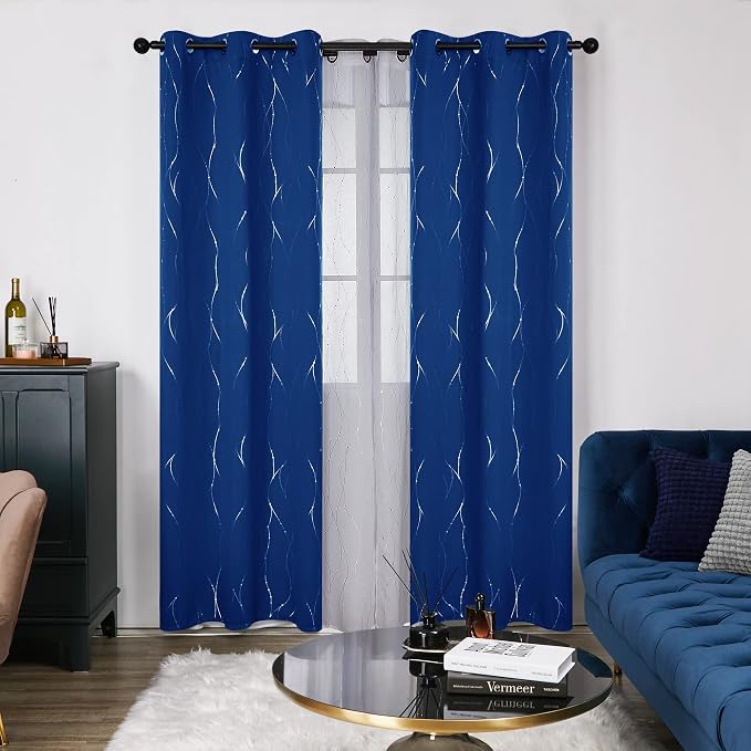 Deconovo Living Room Curtains 84 Inches Long, Thermal Insulated, Room Darkening - Image 2
