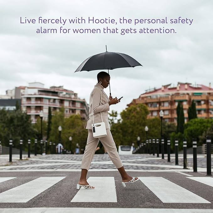 Hootie Personal Safety Alarm for Women, Men, & Kids - Keychain Alarm, Self Defense Strobe & Siren, Security Siren Keychain with 130dB Self Defense Siren & Strobe Light - Red
