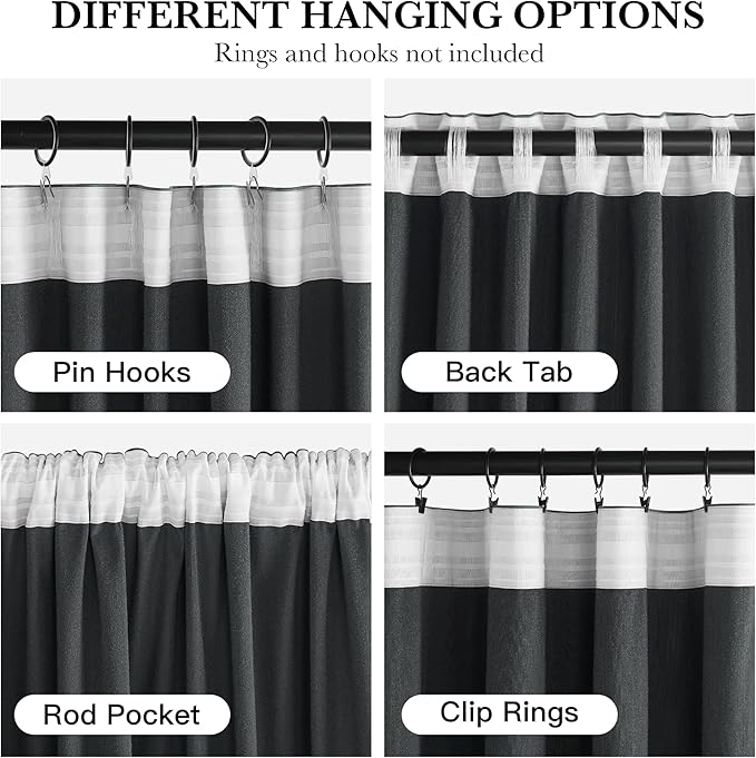 RYB HOME Velvet Curtains 90 inches - Image 2