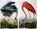 Red Lantern 6 ft. Tall Double Sided Audubon Heron & Flamingo Canvas Room by RedLantern