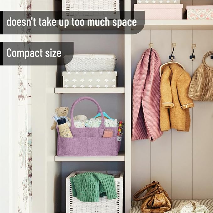 Mr. Pen- Baby Diaper Caddy Organizer, Orchid Mist | Nursery Storage Bin and Car - Image 5