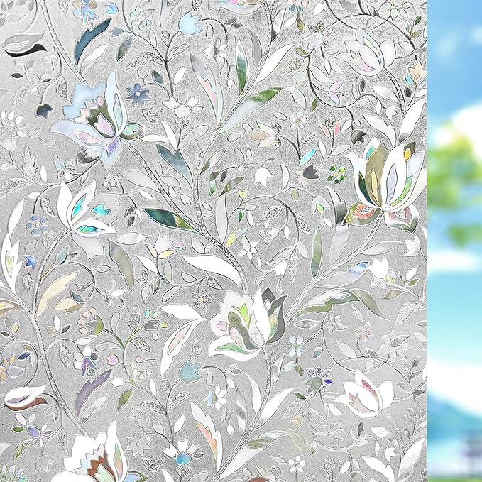Kromapolis Privacy Window Film, Stained Glass Decorative, 35.4″ x 118.1″ | by Kromapolis