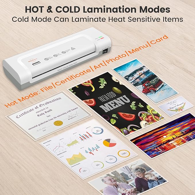 VidaTeco Laminator Machine 9-inch Thermal Laminator with Laminating Sheets 20 pcs,Laminating Machine with 2-Min Faster Preheat,Small Personal Lamination with Patented Roller for Teacher,Home