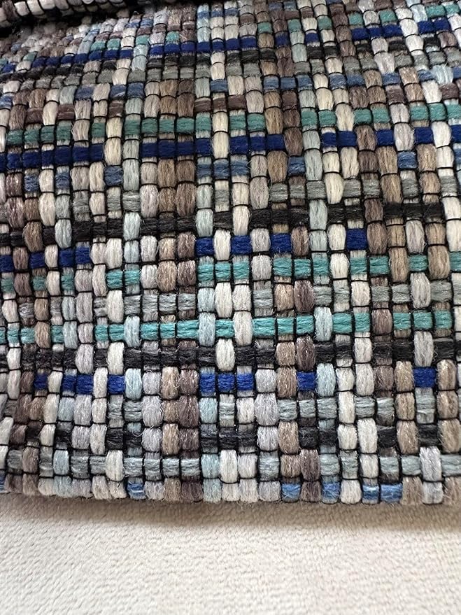 OctoRose 3 Side Zipper Upholstery Thick Linen Tweed Blue/Grey, Twin Size Futon Cover Sofa DayBed Mattress Slipcover (Linen-Blue/Grey, Twin Size)