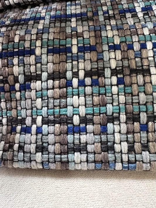 OctoRose 3 Side Zipper Upholstery Thick Linen Tweed Blue/Grey, Twin Size Futon Cover Sofa DayBed Mattress Slipcover (Linen-Blue/Grey, Twin Size)