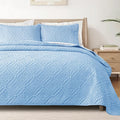 Exclusivo Mezcla King Quilt Set, Light Blue | Lightweight Soft Bedspreads by ExclusivoMezcla