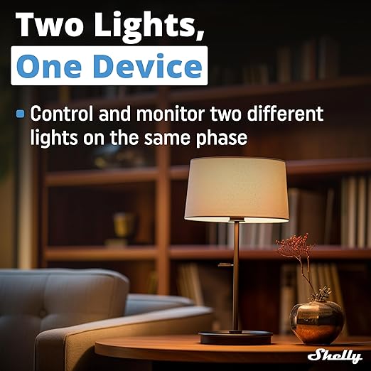 Shelly 2PM Gen3 | WiFi 2-Channel Smart Relay Switch with Power Metering | Home Automation | Roller Shutters, Blinds, Gates Control | Remote Control | Alexa & Google Home | iOS Android App
