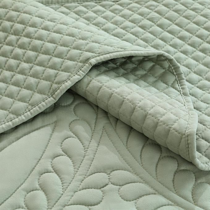 Cmfshape Oversize King Bedspread 128"x120", 3 Piece California King Quilt - Image 7