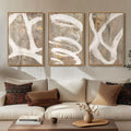 Large Framed Abstract Wall Art, 20x30 In | Neutral artwork, Modern canvas prints by Cuspin