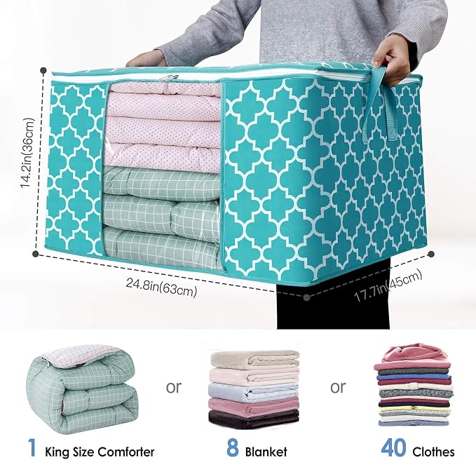Storage Bags 100L 4Pack Clothes Organization and Storage Containers | Large - Image 2