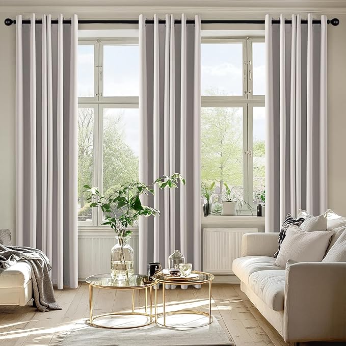 MIULEE Blackout Curtains for Bedroom 2 Panels 40 x 84 Inch Long Cobblestone | - Image 6