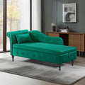 Aoowow Velvet Upholstered Bedroom Storage Bench End of Bed, Rolled Arm Indoor by Aoowow
