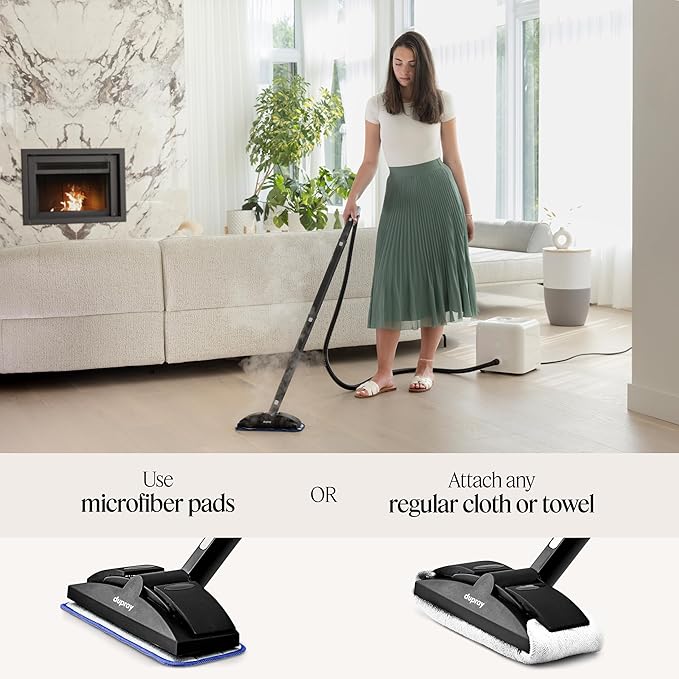 Dupray Neat Steam Cleaner with 22 Accessories, Multipurpose Steamer for home Chemical-Free Cleaning, *Kills 99.9% of Bacteria & Viruses (incl. 8 microfiber pads)