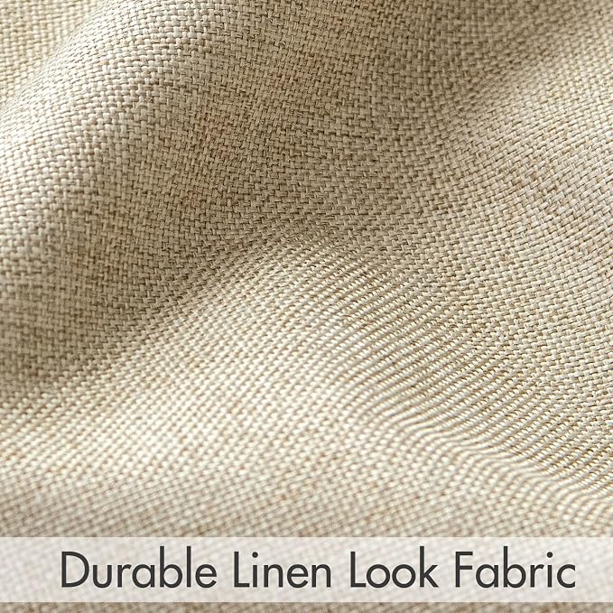 MIULEE 100% Blackout Curtains 108 inches Long 2 Panels, Linen Curtains & Drapes - Image 5
