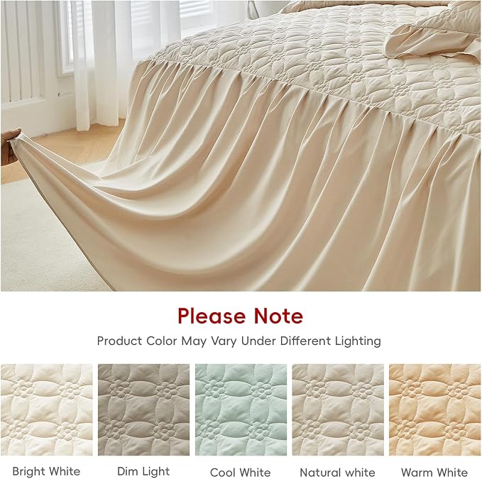 Ruffle Skirt Bedspread Set Flower Style - Image 7