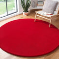 Red Round Area Rug 5ft Washable Circle Rugs by AmeareaDirect