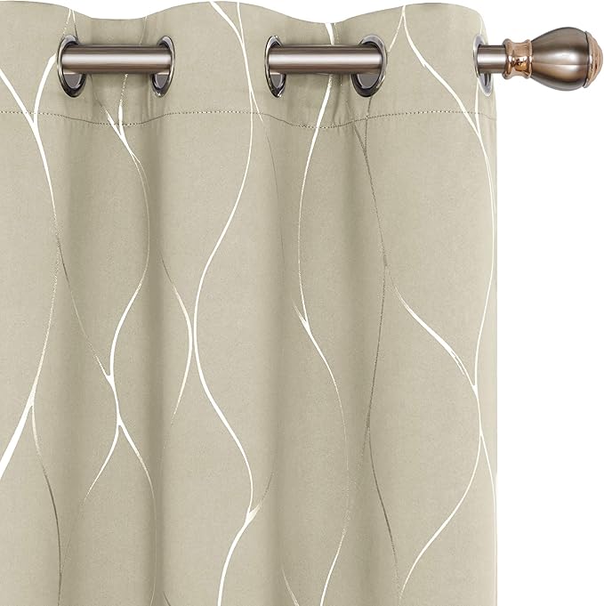 Deconovo Curtains for Living Room, Pattern Blackout Curtains 45 Inches Long | by Unknown