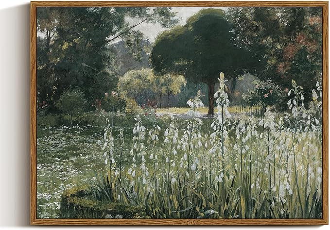 InSimSea Framed Canvas Wall Art, Bathroom Pictures Wall Decor, Spring Landscape by InSimSeaArt