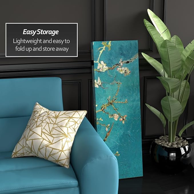 Red Lantern Double Sided Works of Van Gogh Canvas Folding Screen - Image 3
