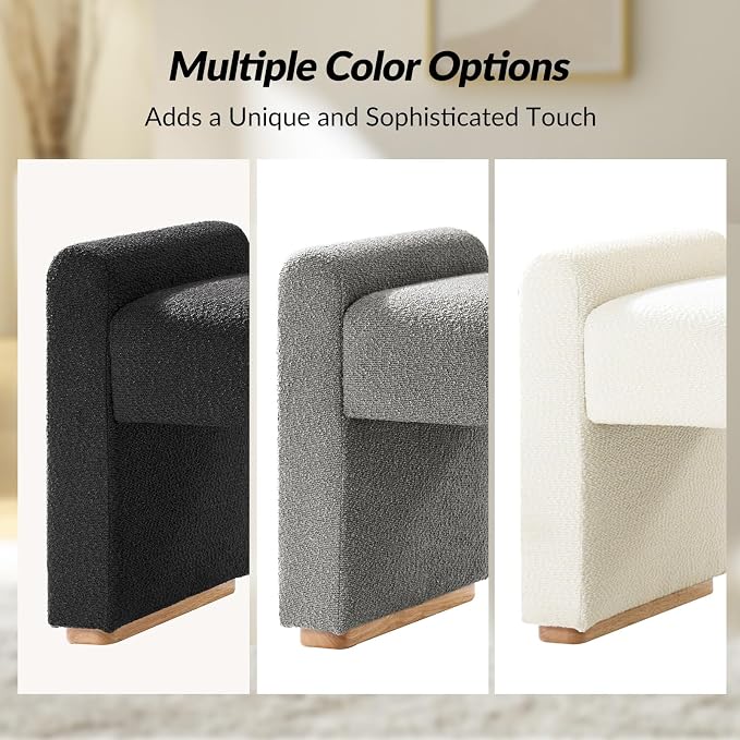 55" Upholstered End of Bed Bench - Image 6