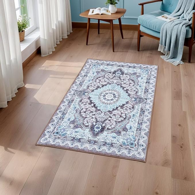 Macgace Washable Vintage Small Area Rug - Image 2
