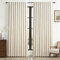 Cute Blackout Curtains 60 Inches Extra Wide Linen 92 Inch Length by QJMYDECO