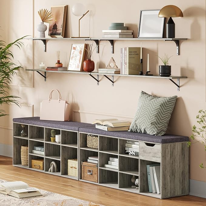 Long Wall Shelves, 39.4 Inch Wall Mounted Shelves - Image 2