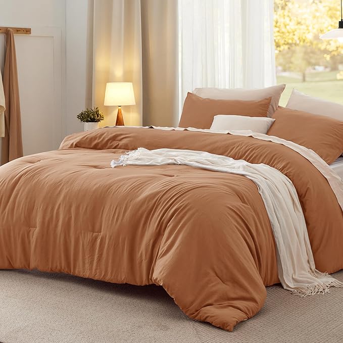 Bedsure King Comforter Set, Pumpkin Soft Prewashed Bedding by Unknown