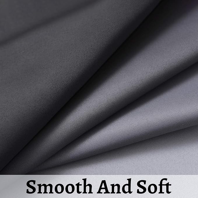 SimpleHome Ombre Gradient Black White to Gray Curtains - Image 5