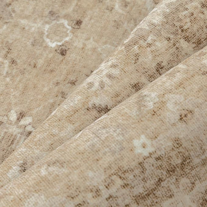 2x3 Brown Entryway Area Rug Machine Washable Doormat Kitchen Vintage Distressed Non Slip Carpet Indoor Traditional Floral Accent Throw Small Rug for Bathroom Office Bedroom Living Dining Room