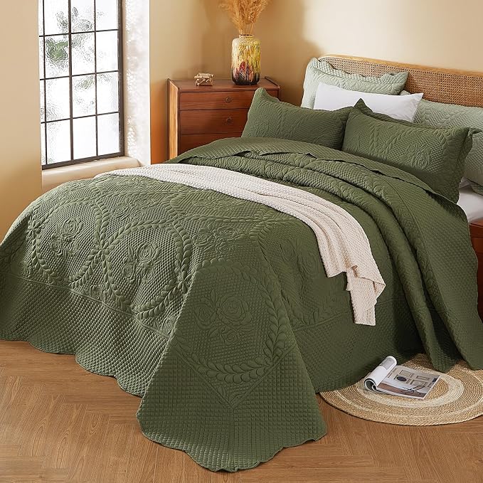 EVENHUG Oversized King Bedspreads California King Quilt Set by EVENHUG