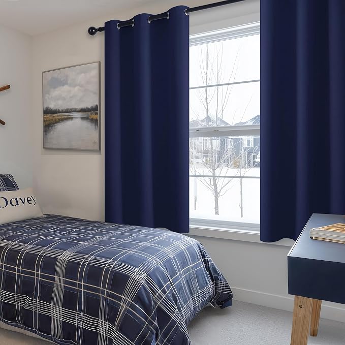 Blackout Curtains for Bedroom, 38 x 54 Inch, 2 Panels | Thermal Insulated & - Image 6