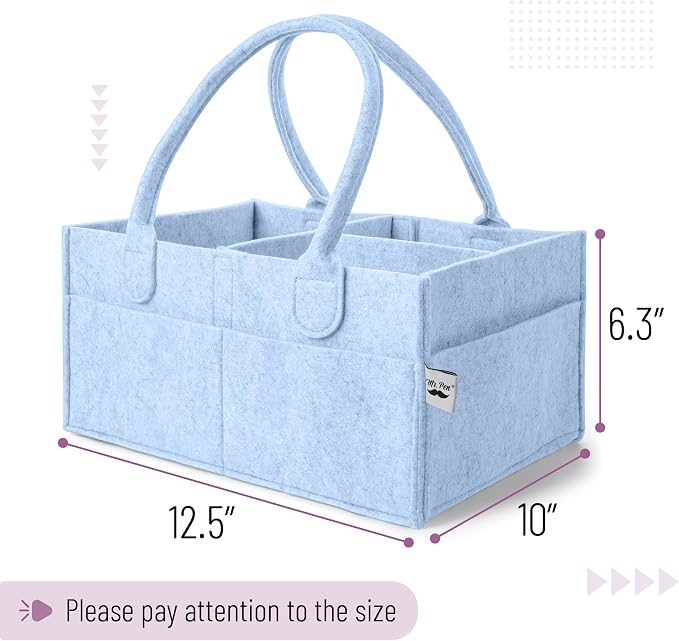 Mr. Pen- Baby Diaper Caddy Organizer, Sky Bliss | Nursery Storage Bin and Car - Image 2