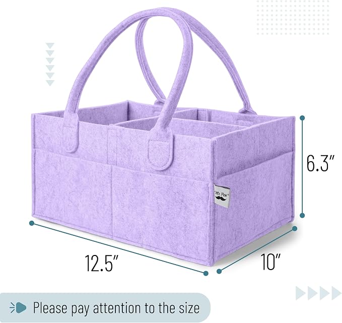 Mr. Pen- Baby Diaper Caddy Organizer, lavender dream | Nursery Storage Bin and - Image 2
