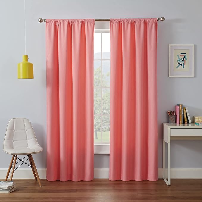 ECLIPSE Kendall Modern Blackout Thermal Rod Pocket Window Curtain - Image 5