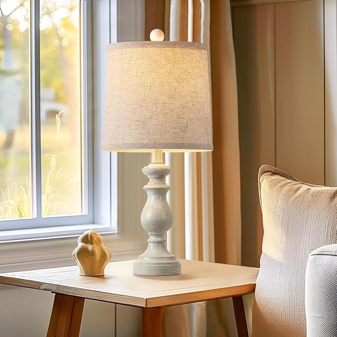Traditional Table Lamp Set of 2, Rustic Farmhouse Table Lamps - Image 5