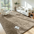 5x8 Fluffy Area Rug for Living Room: Non-Slip Grey Camel Bedroom Carpet | Ultra by Oriannal
