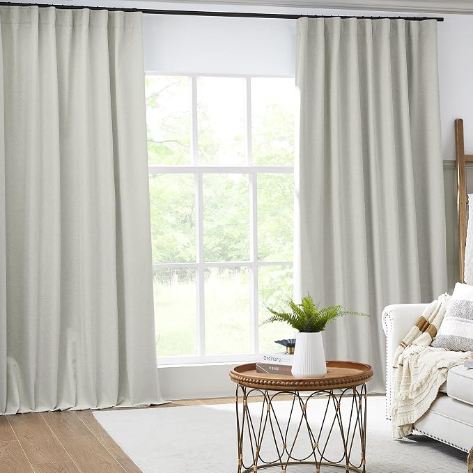 102 Inch Linen Blackout Curtains - Image 2