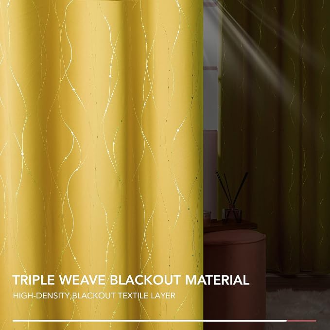 Deconovo Living Room Curtains 108 Inch Long, Thermal Insulated, Room Darkening - Image 3