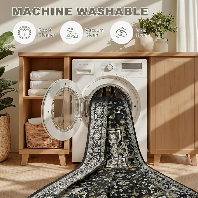 3x5 Area Rugs Living Room: Washable Rug - Image 6