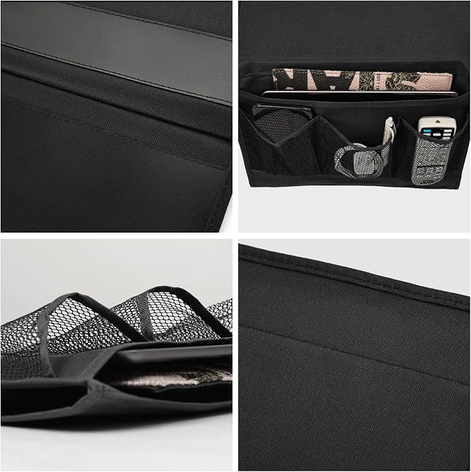 Surblue Bedside Caddy 4 Pockets Bedside Storage Organizer - Image 4