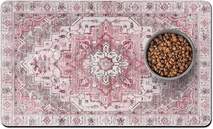 Pet Food Mats for Floor, Absorbent Dog Mat for Food and Water Dispenser Mat, Dog Food Mat Quick Dry Cat Food Mat Pet Supplies
