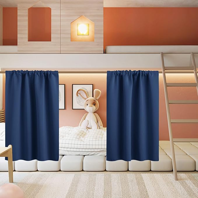 RYB HOME Basement Bathroom Kitchen Cafe Blackout Privacy Curtains 30 inches | by RYBHOME