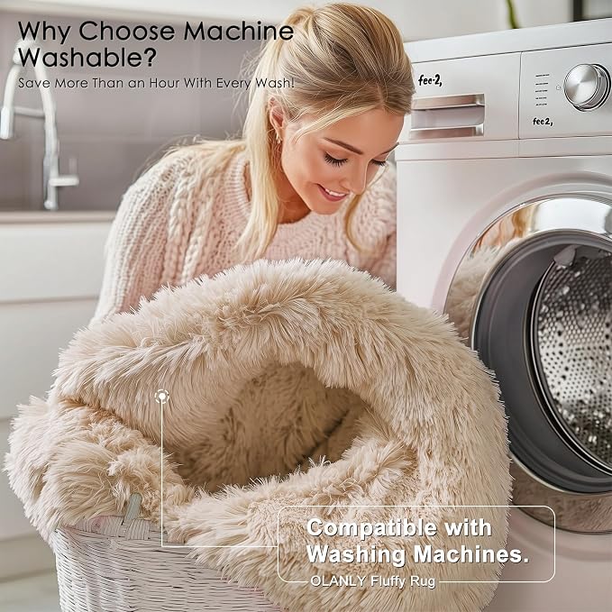 OLANLY 3x4 Machine Washable Accent Rug, Soft Fluffy Shaggy Area Rug - Image 2