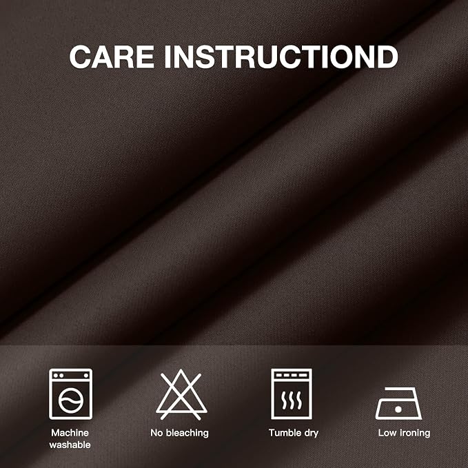 COSVIYA Grommet Room Darkening Dark Brown Curtains 63 inch Long - Image 5
