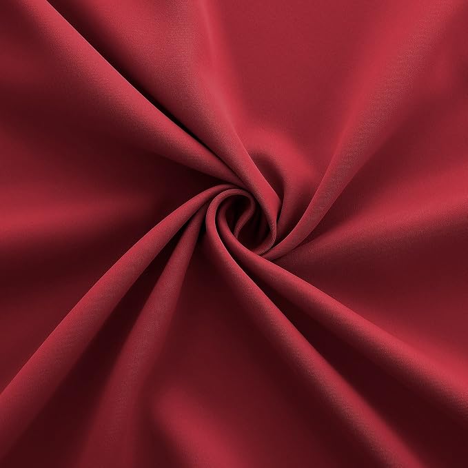 Red Curtains for Living Room, Thermal Extra Long 108 Inches 2 Panels Set - Image 6
